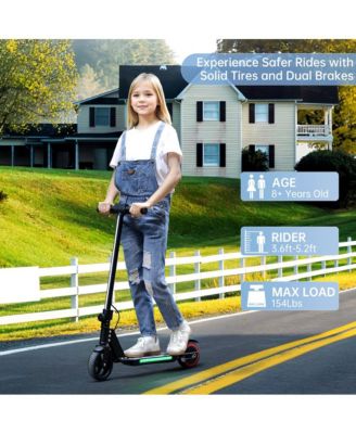 6.5-Inch Foldable Kids Electric Scooter for Fun Rides, Up to 5 Miles, 150W Motor & Deck Lights