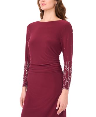 Women's Long-Sleeve Crewneck Dress