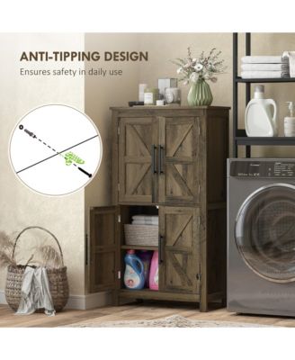 Bathroom Floor Cabinet, Farmhouse Bathroom Cabinet with Doors,