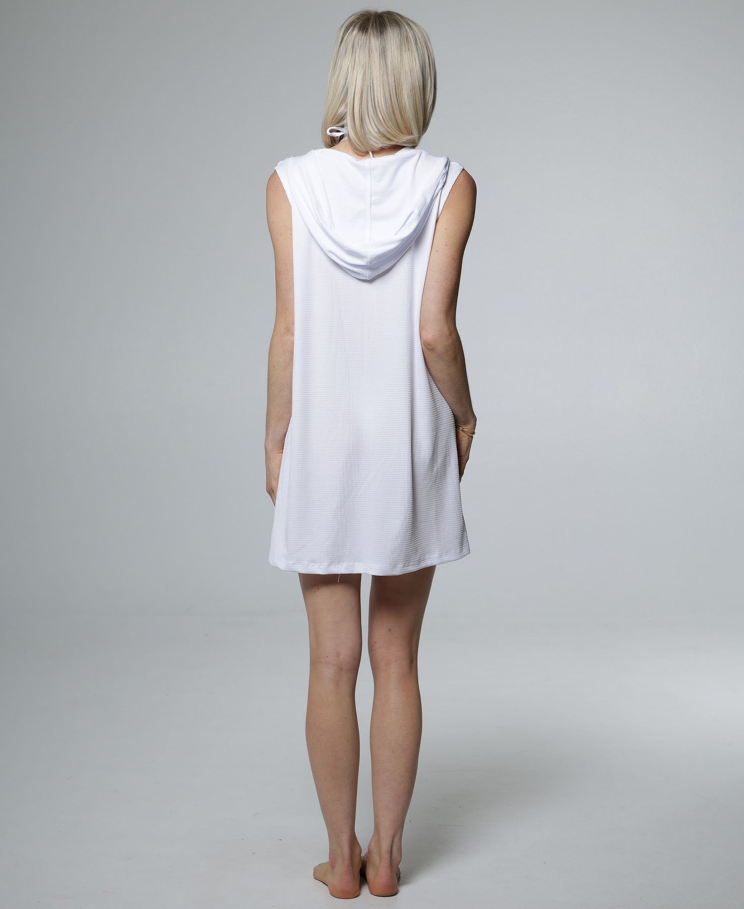 Women's Sleeveless Zip-Up Swim Hoodie