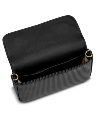 Twiggy Embossed Stripe Leather Shoulder Bag