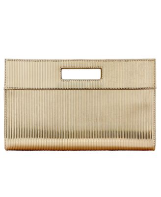 GiGi New York - Remy Embossed Stripe Leather Clutch