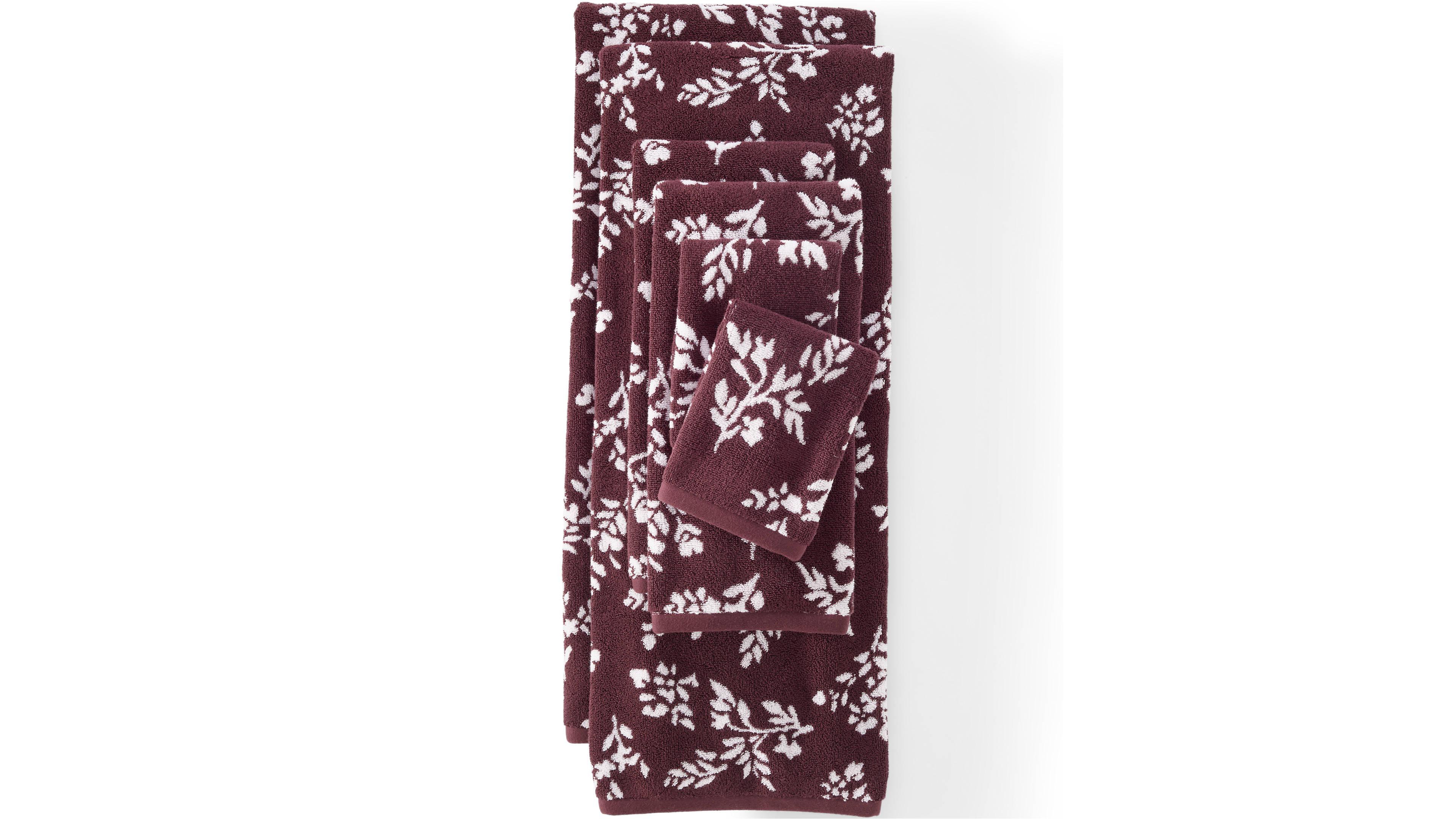 Lands' End Cotton Jacquard 6-Piece Bath Towel Set