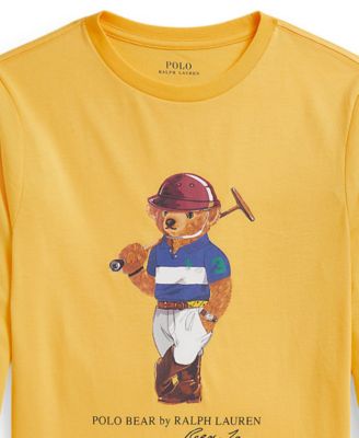 Boys' 8-20 Polo Bear Cotton Long-Sleeve T-Shirt