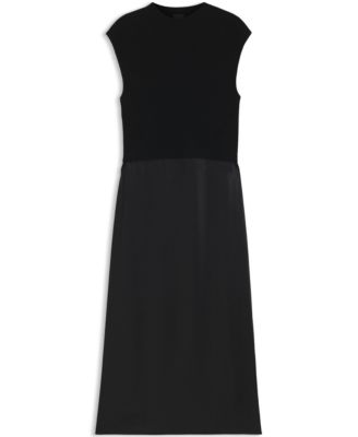 Women's Satin Skirt Knitted Dress