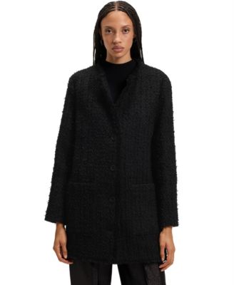 Hugo Boss - BOSS by  Women's Velvet Tweed Oversized-Fit Blazer