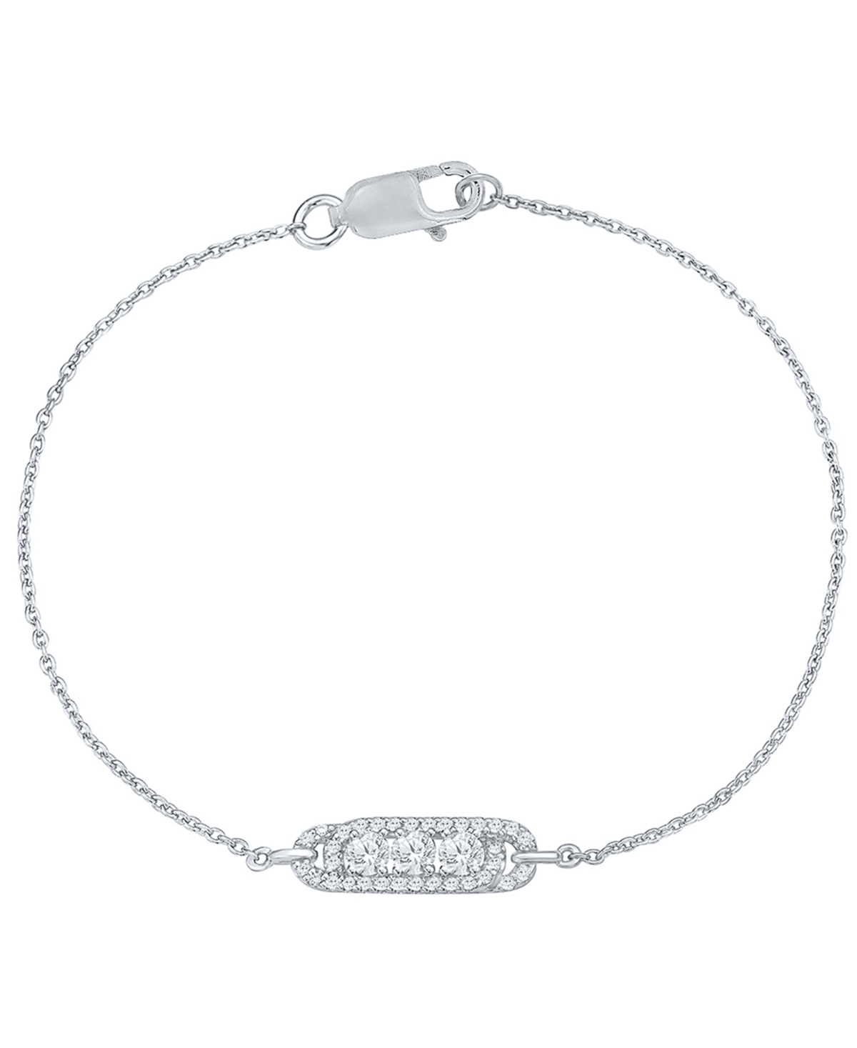 Macy's White Diamond Bracelet (1/2 ct. t.w.) in 10k White Gold