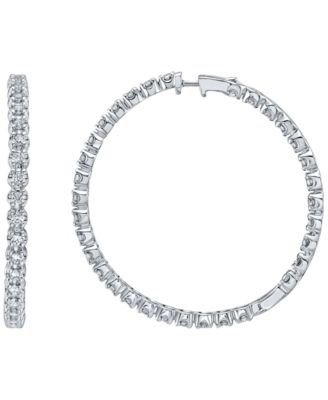 Macy's - White Diamond Earrings (2 ct. t.w.) in 10K White Gold