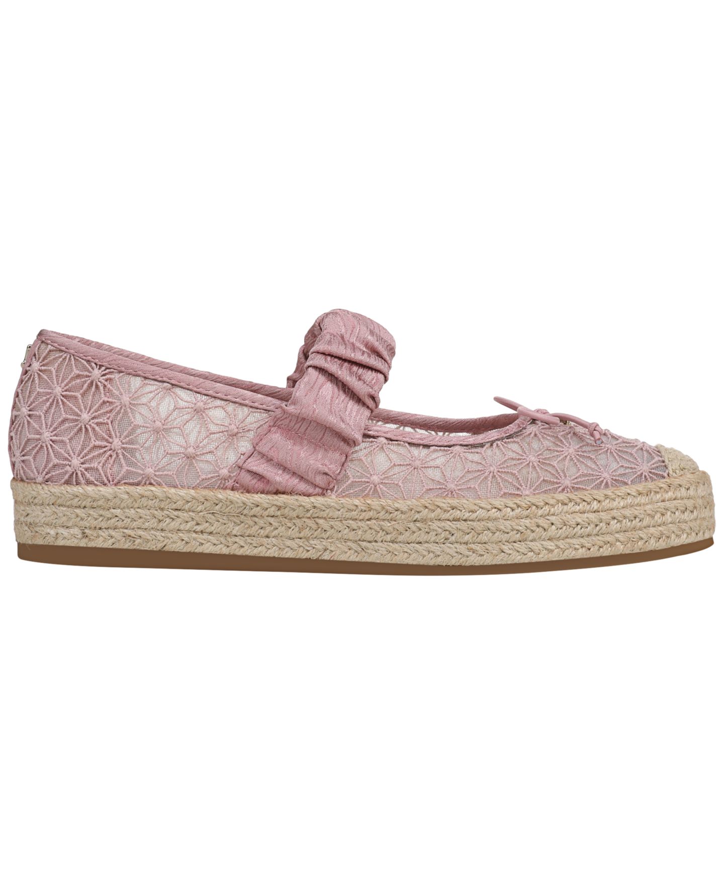 Женские балетки Circus NY by Sam Edelman Lillie Mesh Mary-Jane Espadrille Flats, цвет: Пудровый — фото 2