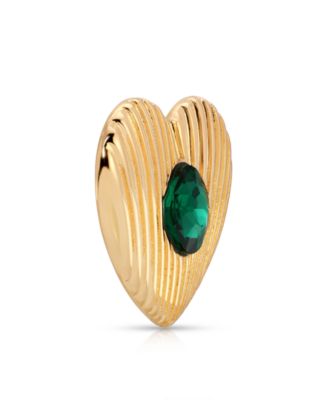 Emerald Heart Brooch