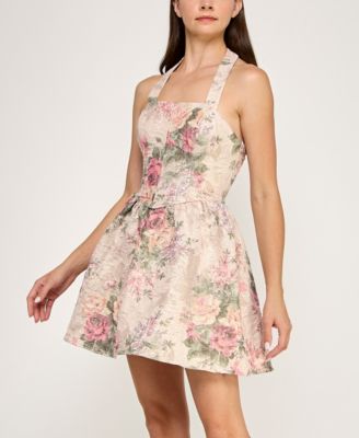 Women's Halter Neck Floral Dress