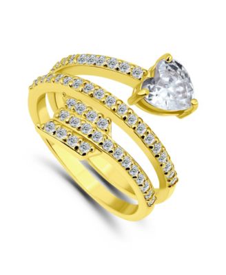 Cubic Zirconia Arrow Wrap Ring 