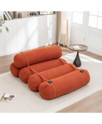  Adjustable Corduroy Floor Sofa with Straps for Versatile Configurations