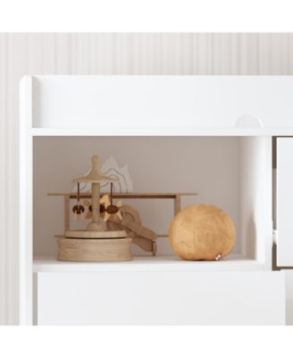 4-Drawer Chest of Drawers Nursery Storage Organizer With Changing Table Open Shelf