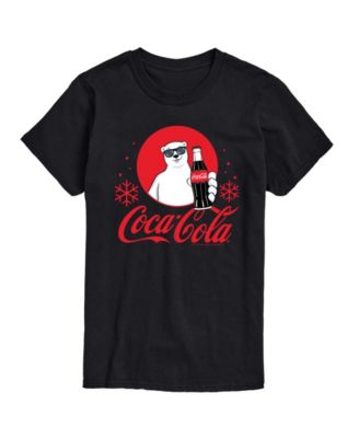 AIRWAVES - Men's Coca-Cola Polar Bear Snowflakes Crewneck Graphic T-Shirt