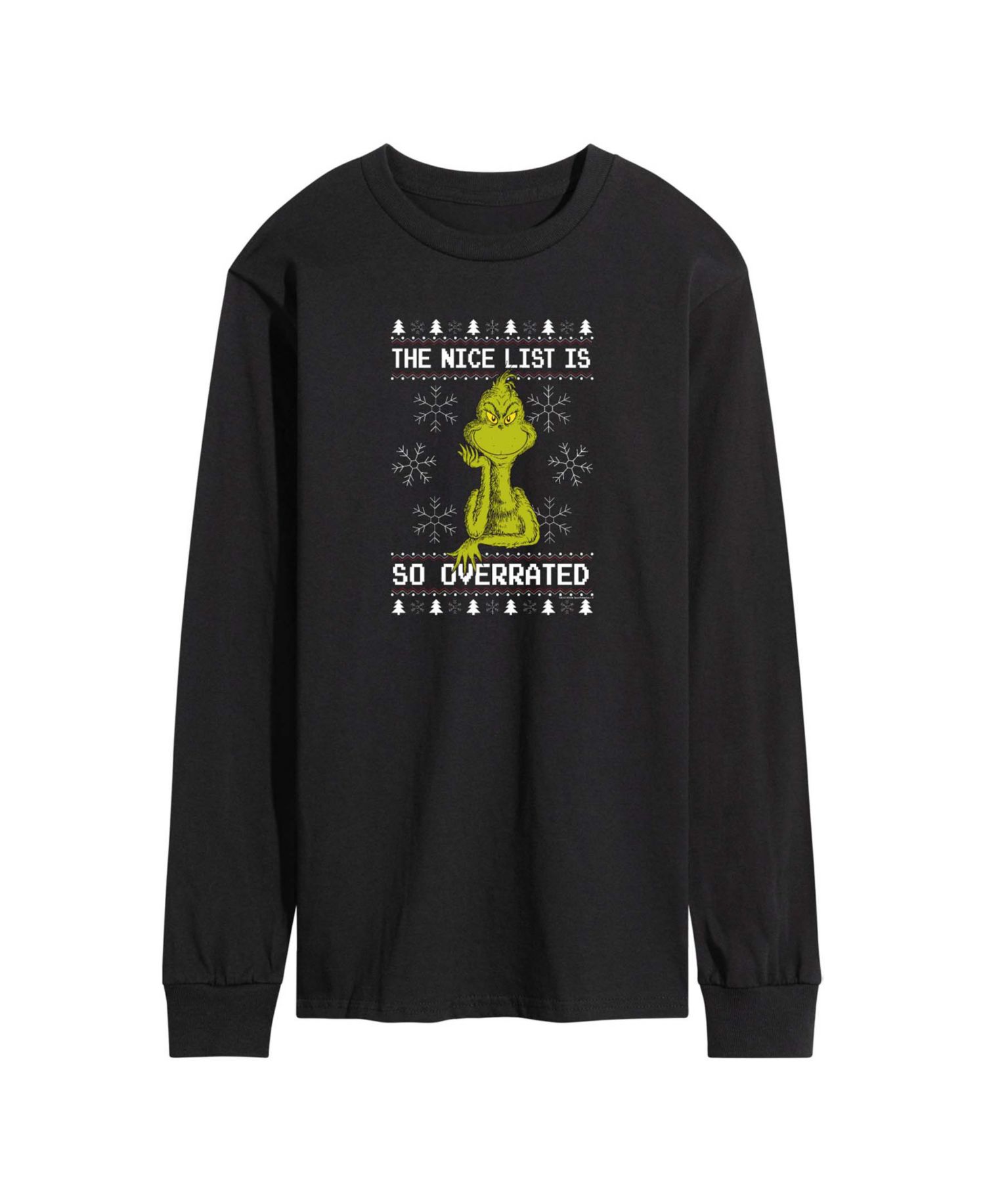 Men's The Grinch Merry Grinchmas Graphic Long-Sleeve T-Shirt