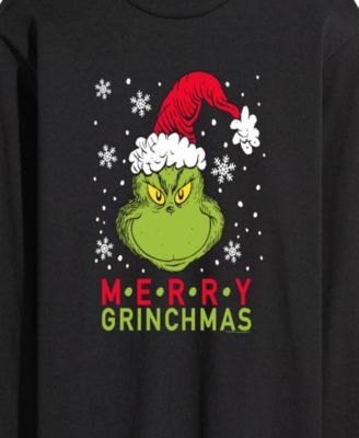 Men's The Grinch Merry Grinchmas Graphic Long-Sleeve T-Shirt