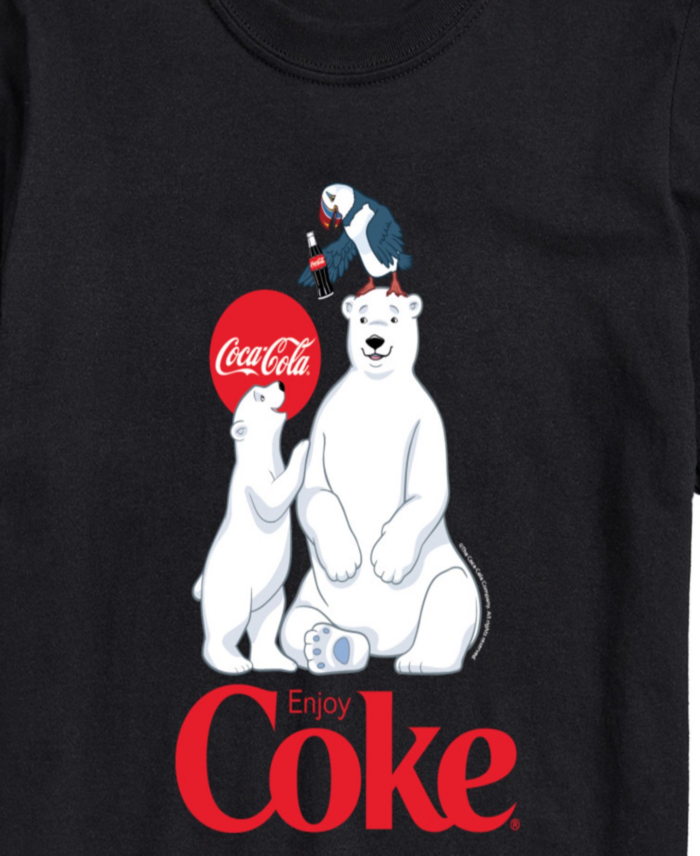 Мужская футболка AIRWAVES Coca-Cola Polar Bears and Puffin Graphic, цвет: Чёрный — фото 3
