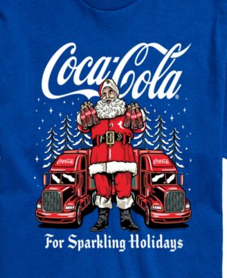 Men's Coca-Cola Coke Santa Sparkling Holidays Short-Sleeve Graphic T-Shirt