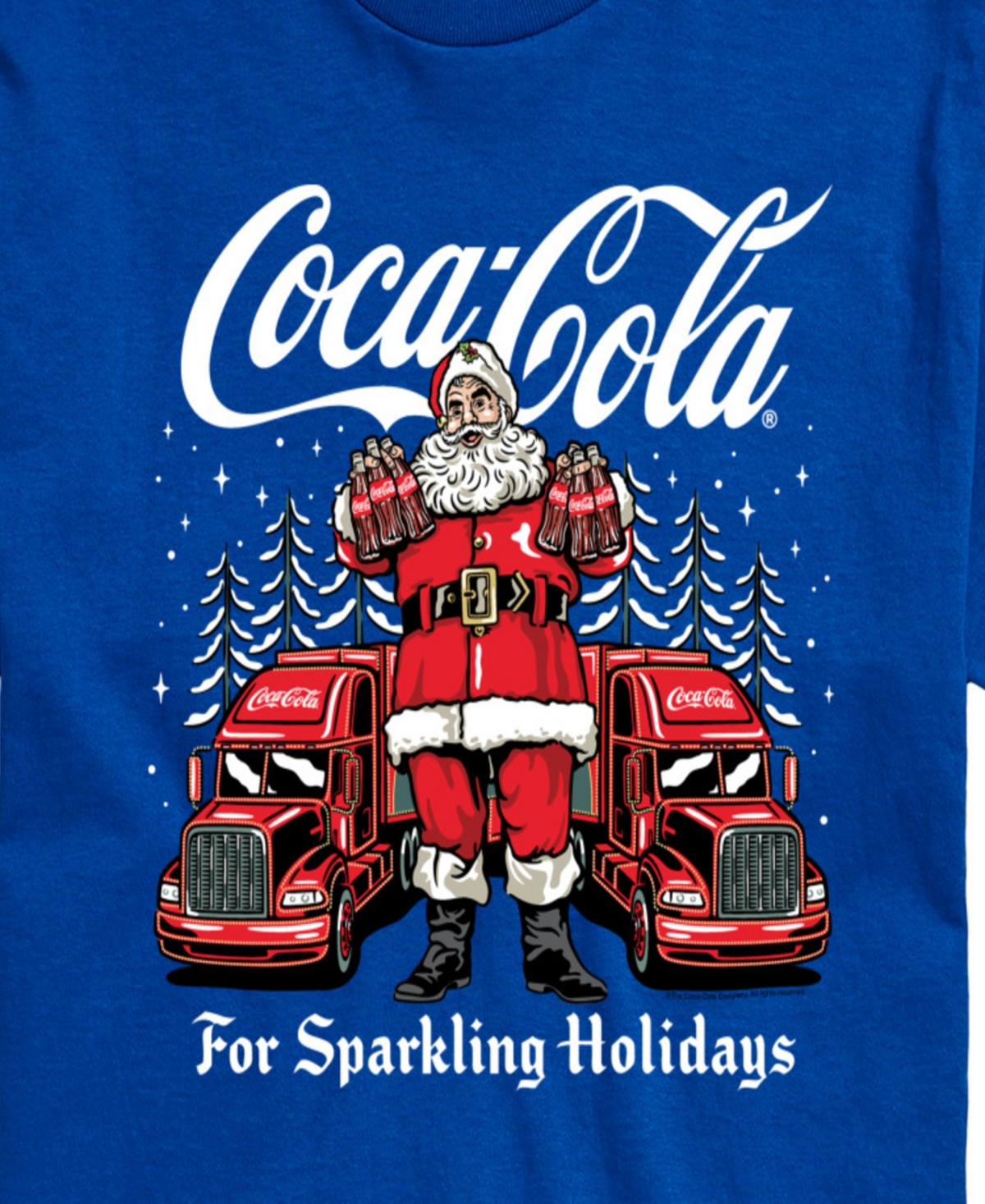 Airwaves Men's Coca-Cola Coke Santa Sparkling Holidays Short-Sleeve Graphic T-Shirt
