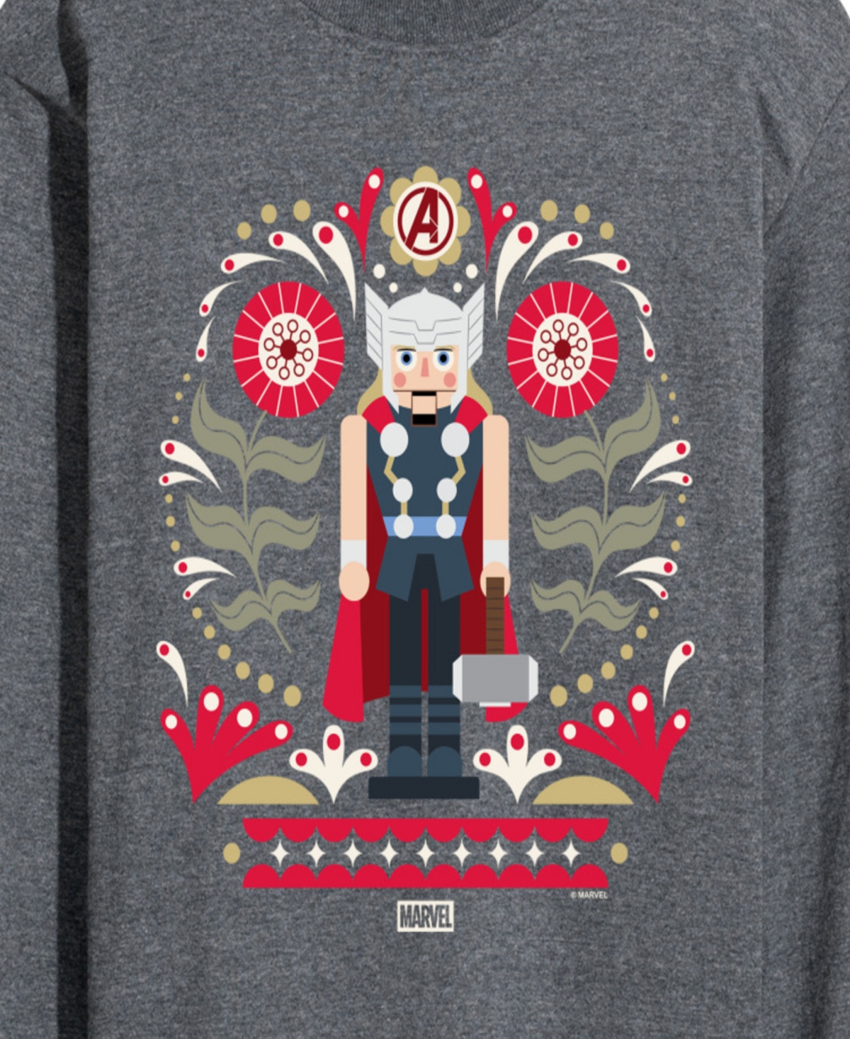 Airwaves Men's Thor Nutcracker Graphic Long-Sleeve T-Shirt