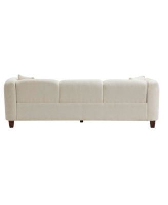 Streamdale Silo 87 in. 3 Seater Modern Upholstered Chenille Sofa, Beige