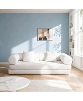Streamdale Cream color sofa for living room, apartment, bedroom, and compact room