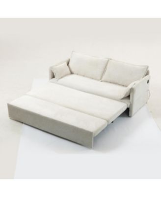 Streamdale Ergonomic Sofa Bed with Storage & Charging - Corduroy Convertible Sleeper