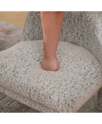 Streamdale Modern Minimalist Chenille Dining Chair Set (Set of 2) - White/Black