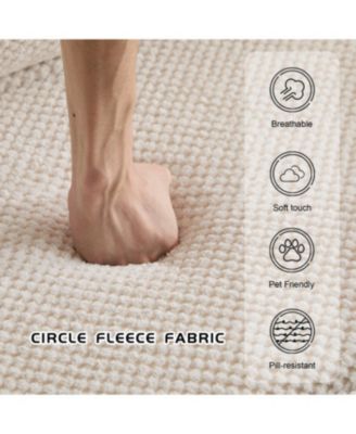 Streamdale Compression Sofa, Convertible Floor Sofa Bed, Modern Oversized Loveseat, White