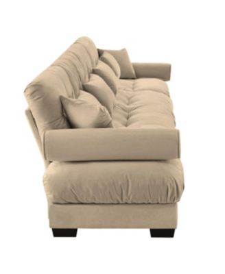 Streamdale Super Comfort Oversized Modular Velvet Sectional Sofa Couch with Ottoman