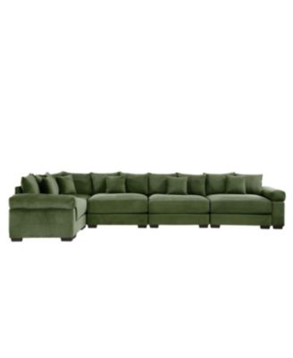 Streamdale Oversized Cloud Modular Sectional Couch, Convertible, Deep Seat, Green