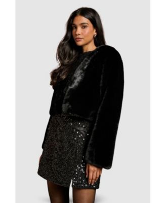 Women's Edge To Edge Faux Fur Coat