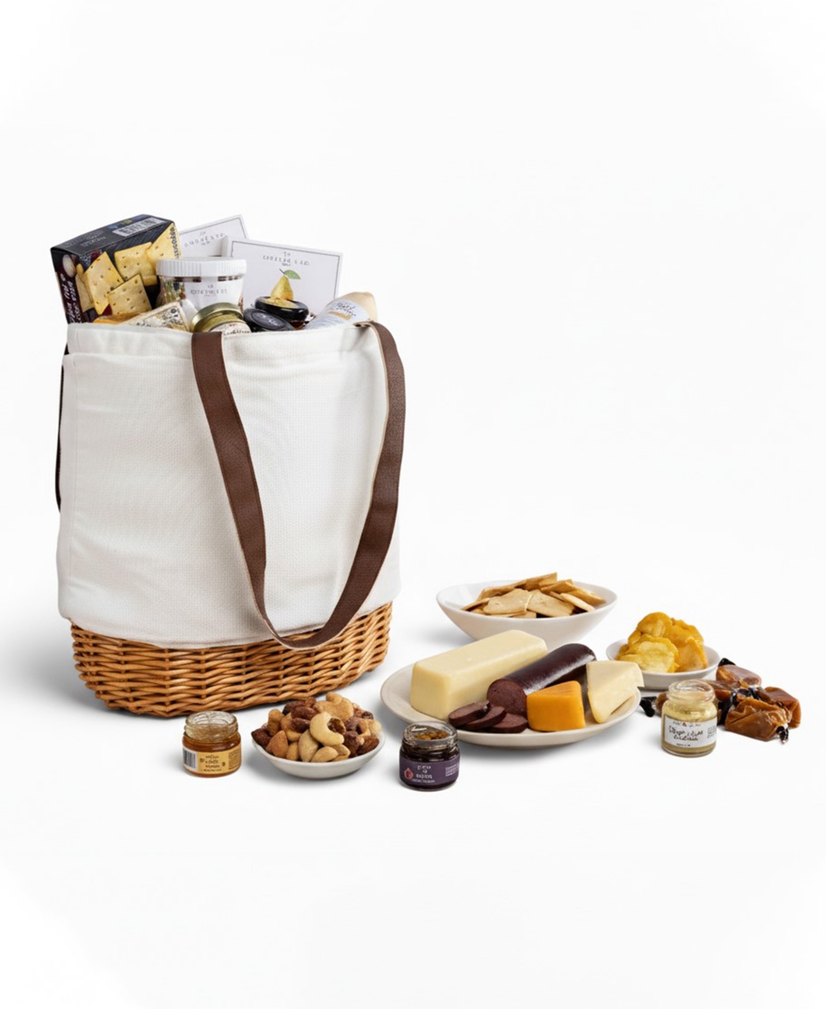 Toscana Pico Lunch Basket with Gourmet Gift Pack, 10-Piece