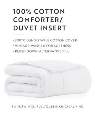 Solid Cotton 300TC Down Alternative Comforter, Twin/Twin XL