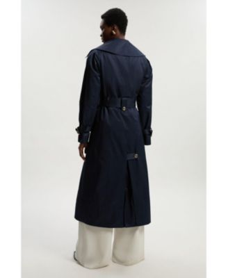 Women's Cotton Sheen Belted Classic Trench Coat