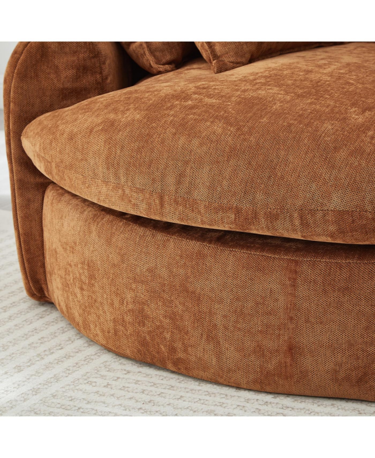 Streamdale Furniture Full-Compressed Round Chaise Sofa