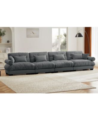 Streamdale Super Comfort Oversized Modular Velvet Sectional Sofa Couch with Armrests