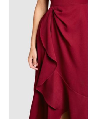 Women's Waterfall Crepe Midi Dress