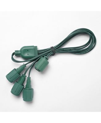 10PCS 2.5Ft Extension Cord Y-Splitter 3 Way Waterproof IP65 Connector for DELight Outdoor String Lights Decor