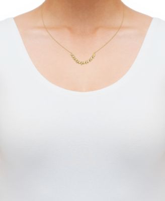 White Diamond Necklace (1/5 ct. t.w.) in 10k Yellow Gold