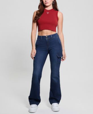 Women's Cargo Mini Bootcut Jeans