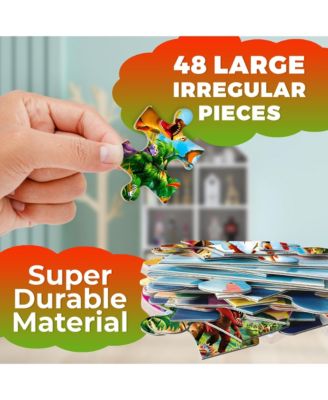 Quokka 48 Piece Round Puzzles Large Giant Educational - Space Activity Game Toy for Boys and Girls