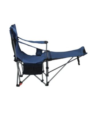 Streamdale Outdoor Camping Chairs Folding Portable Adjustable Reclining Chair Dark Blue