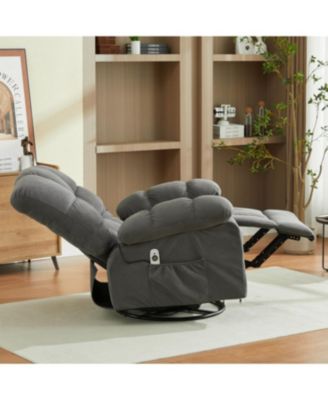 Streamdale Massage Swivel Recliner Chair w/Vibration & Heat, 350LBS Capacity, USB Port