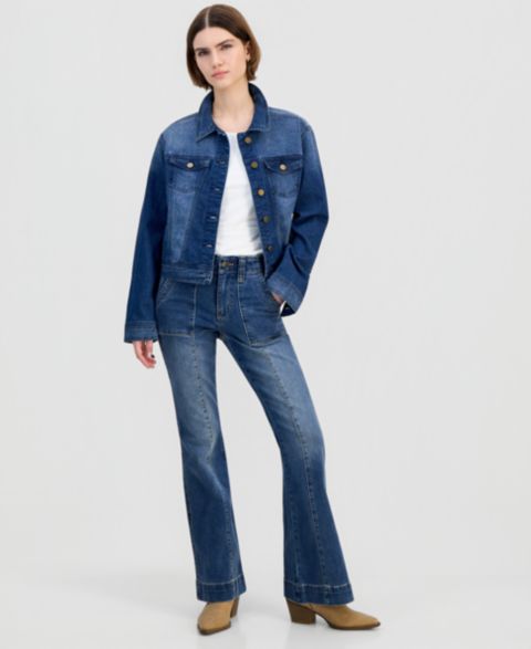 Женские куртки Tinseltown Juniors' Denim Trucker Jacket