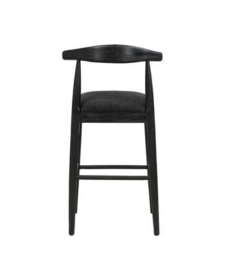 Streamdale Stylish Upholstered Mid-Century Bar Stool with Rubberwood Frame