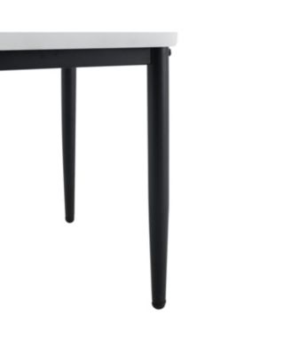 Streamdale Set of 4 Black & White Dining Chairs, Ergonomic PU Backrest