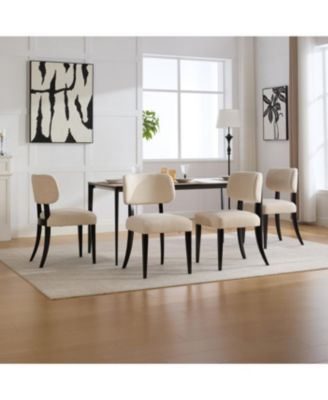 Streamdale Wooden Dining Chairs Set of 2, Modern Fabric Upholstered Kitchen Chairs