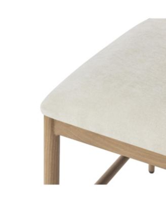 Farmhouse Upholstered Dining Chairs Set of 2, Armless Iron Side Chair with Rattan Back, Brown